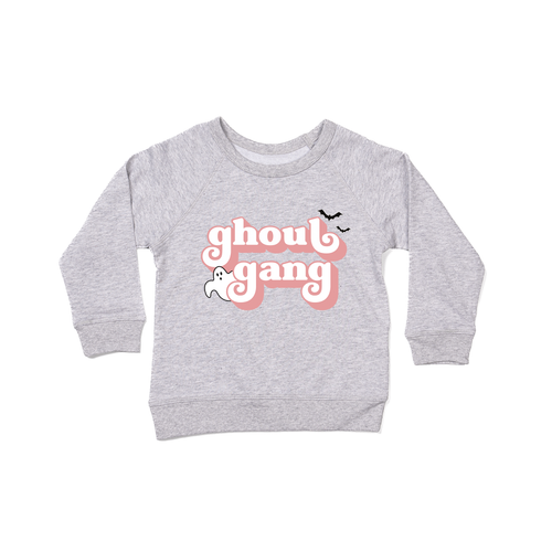 Ghoul Gang (Pink) - Kids Sweatshirt (Heather Gray)