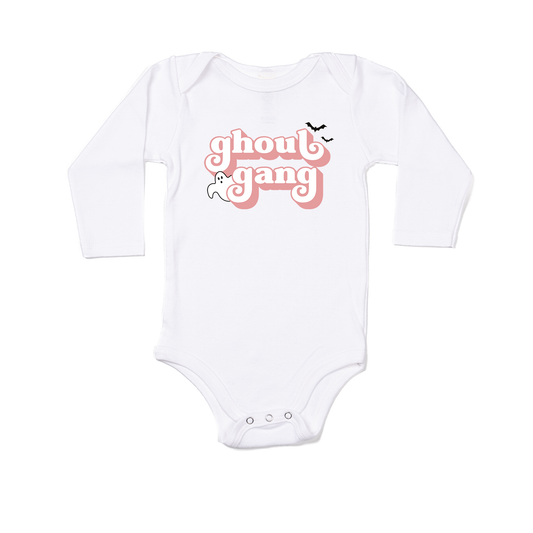 Ghoul Gang (Pink) - Bodysuit (White, Long Sleeve)