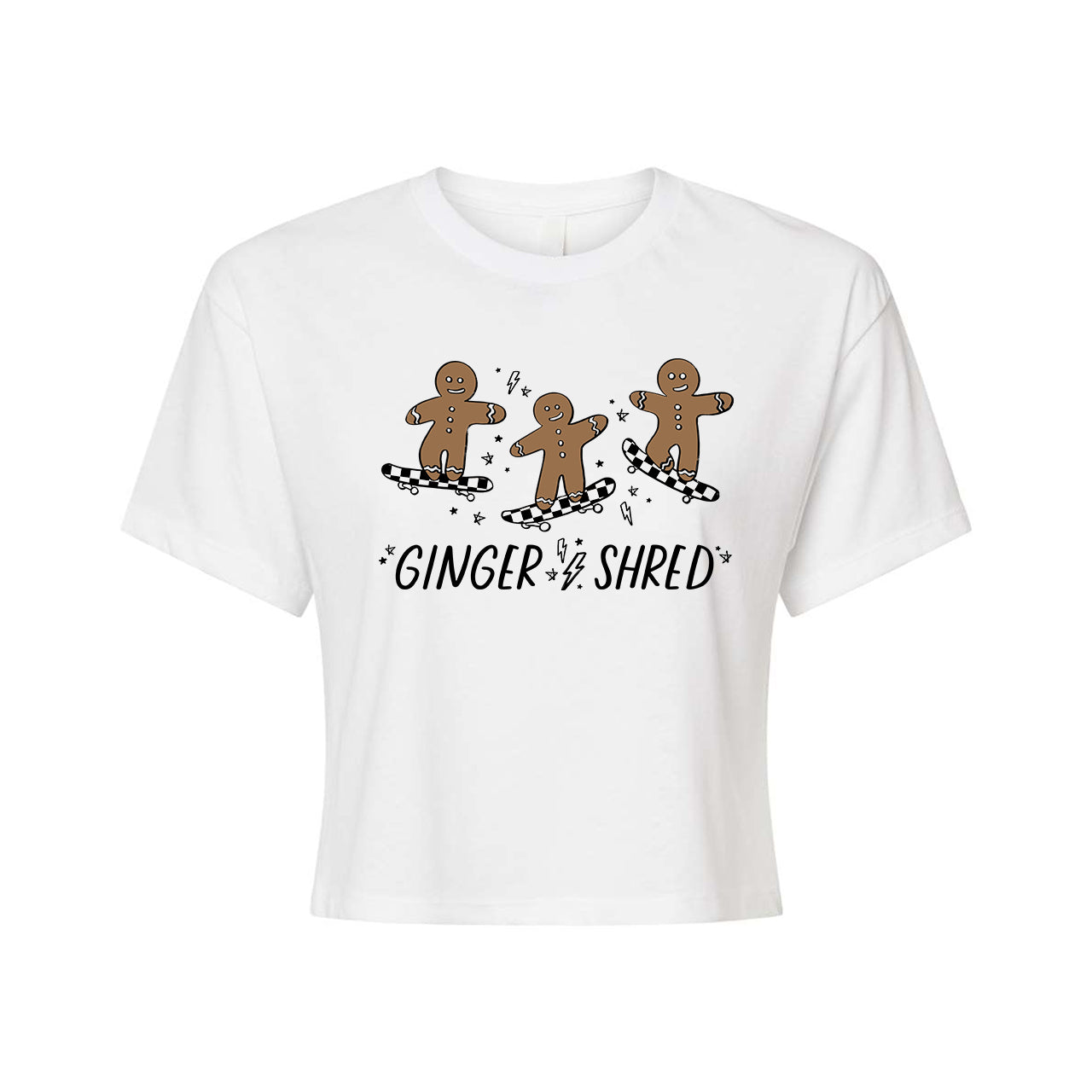 Gingershred - Cropped Tee (White)