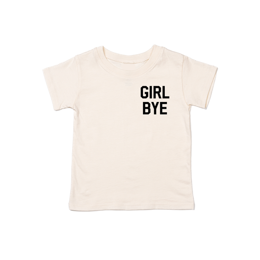 Girl Bye (Varsity, Pocket) - Kids Tee (Natural)