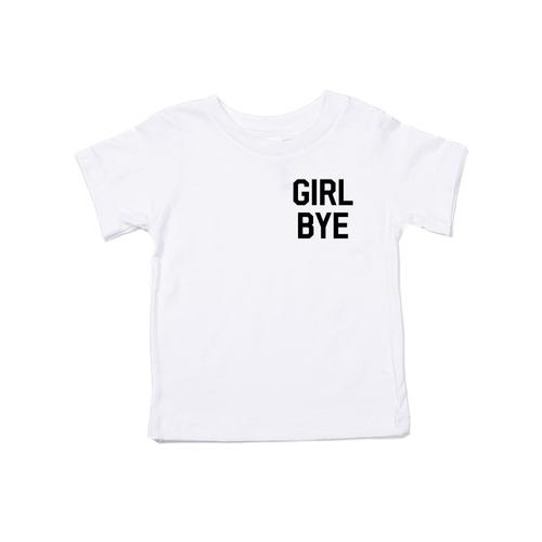 Girl Bye (Varsity, Pocket) - Kids Tee (White)