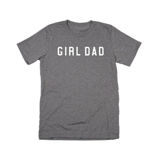 Girl Dad® (Across Front, White) - Tee (Gray)