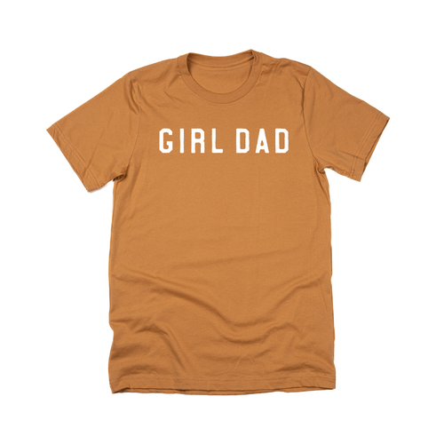 Girl Dad® (Across Front, White) - Tee (Camel)