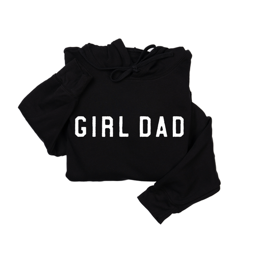 Girl Dad® (Across Front, White) - Hoodie (Black)