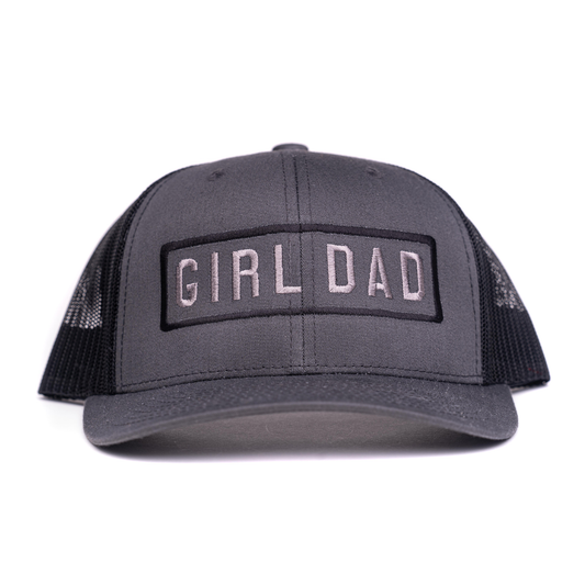 Girl Dad® (Gray/Black Box) - Trucker Hat (Charcoal/Black)