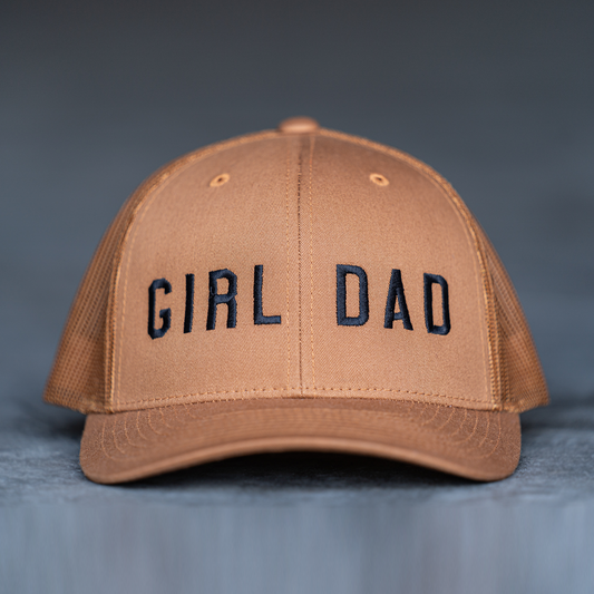 Girl Dad® (Black) - Trucker Hat (Camel)