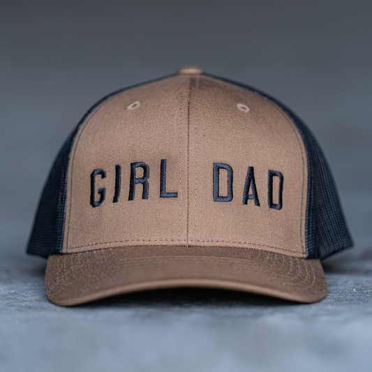 Girl Dad® (Black) - Trucker Hat (Coyote Brown/Black)