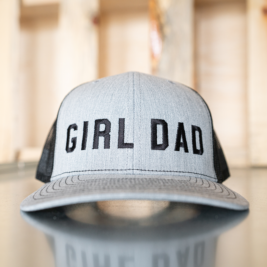Girl Dad® (Black) - Trucker Hat (Gray/Black)