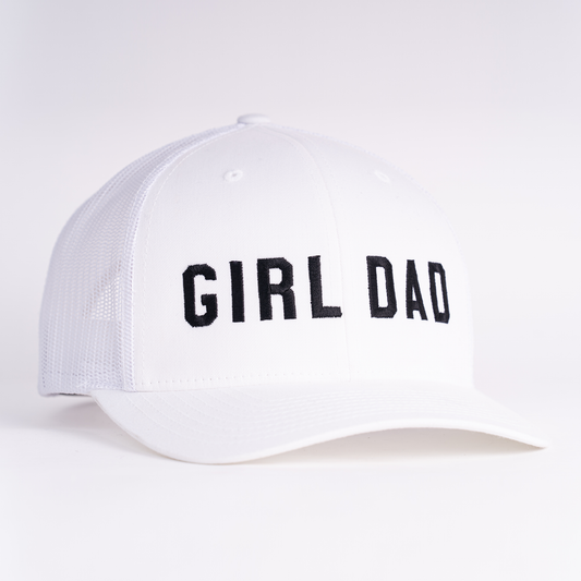 Girl Dad® (Black) - Trucker Hat (White)