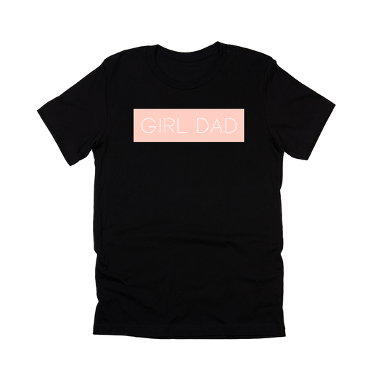 Girl Dad® (Boxed Collection, Ballerina Pink Box/White Text) - Tee (Black)