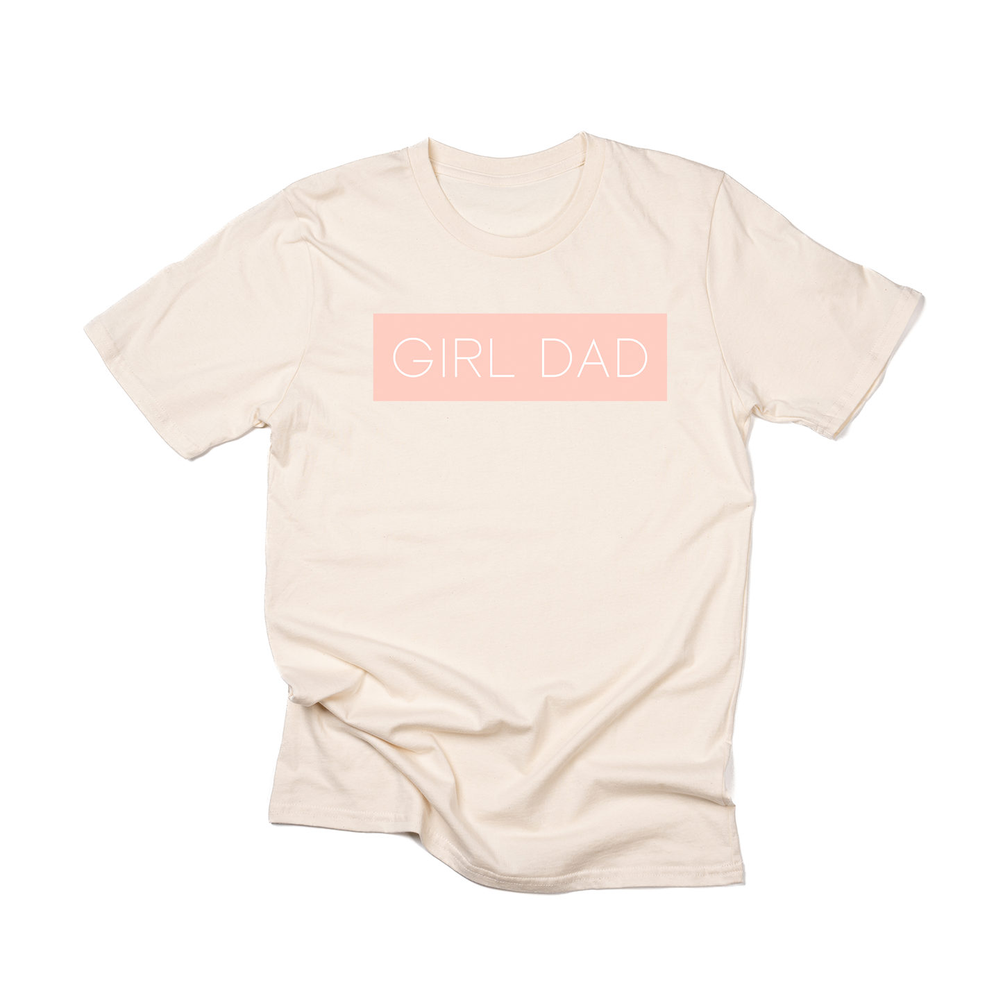 Girl Dad® (Boxed Collection, Ballerina Pink Box/White Text) - Tee (Natural)