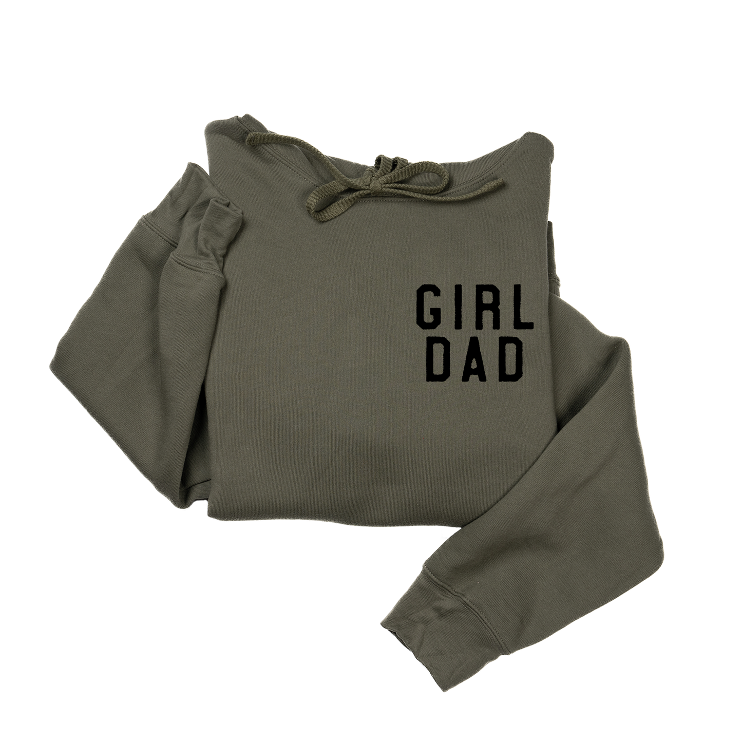 Girl Dad® (Pocket, Black) - Hoodie (Military Green)