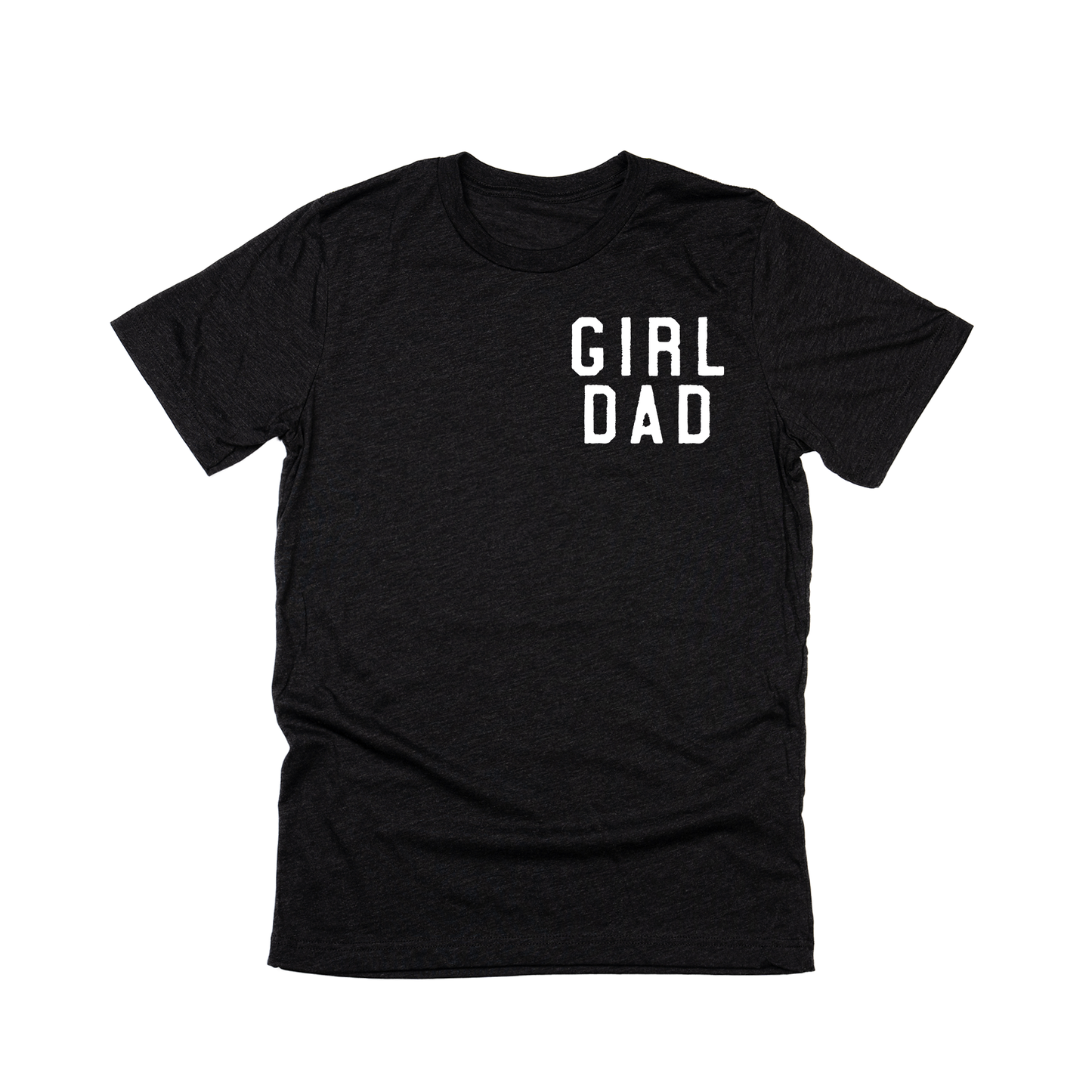 Girl Dad® (Pocket, White) - Tee (Charcoal Black)
