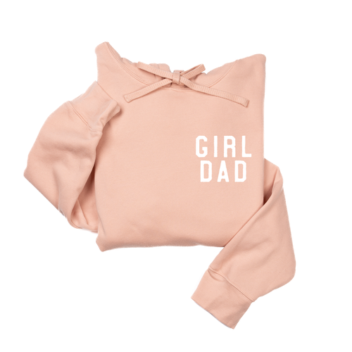 Girl Dad® (Pocket, White) - Hoodie (Peach)