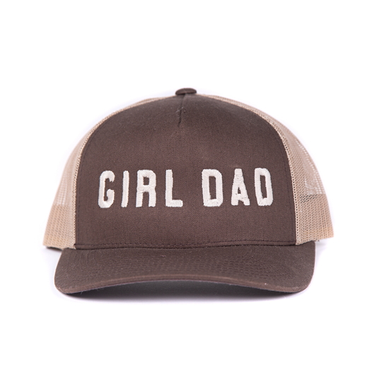 Girl Dad® (Tan) - Trucker Hat (Brown/Tan)