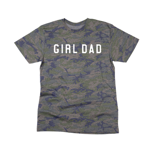 Girl Dad® (Across Front, White) - Tee (Vintage Camo)