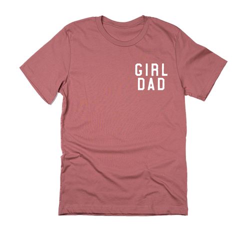 Girl Dad® (Pocket, White) - Tee (Mauve)