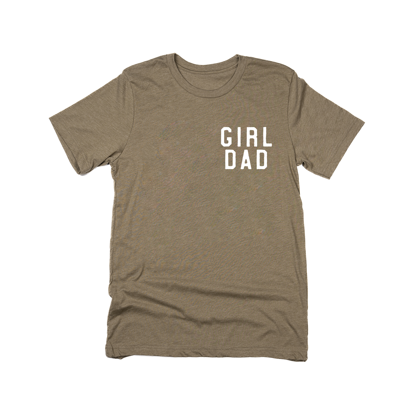 Girl Dad® (Pocket, White) - Tee (Olive)
