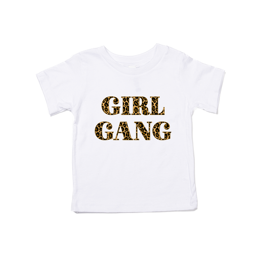 Girl Gang (Leopard Print) - Kids Tee (White)