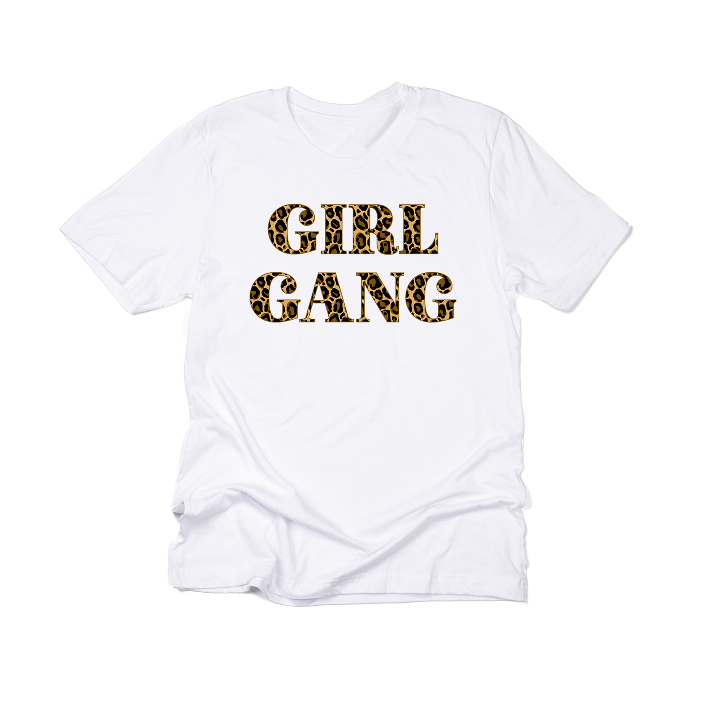 Girl Gang (Leopard Print) - Tee (White)