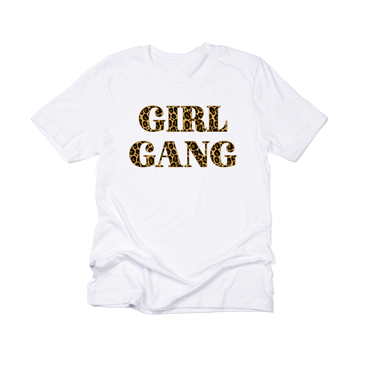 Girl Gang (Leopard Print) - Tee (White)