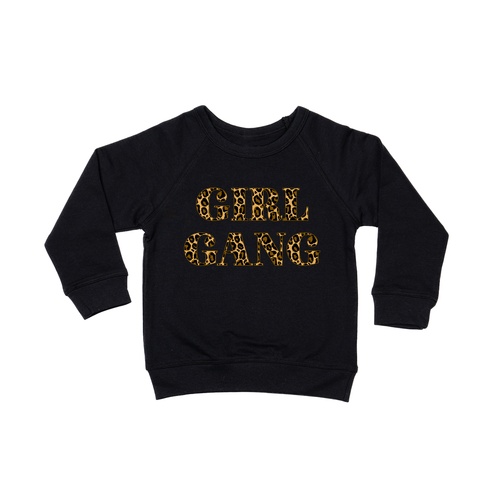 Girl Gang (Leopard Print) - Kids Sweatshirt (Black)