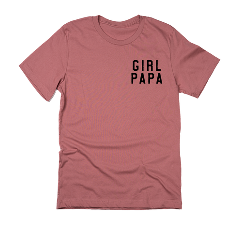Girl Papa (Pocket, Black) - Tee (Mauve)
