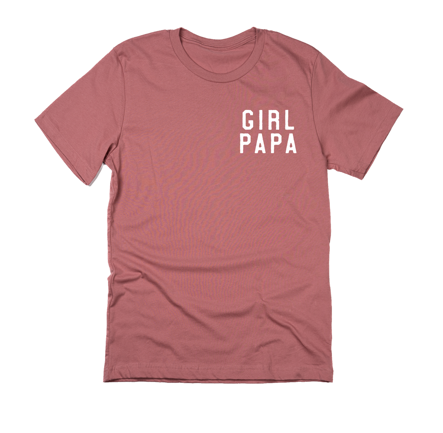 Girl Papa (Pocket, White) - Tee (Mauve)