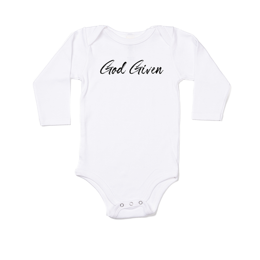 God Given - Bodysuit (White, Long Sleeve)