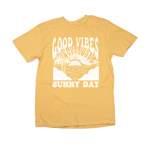 Good Vibes Sunny Day - Tee (Vintage Mustard, Short Sleeve)
