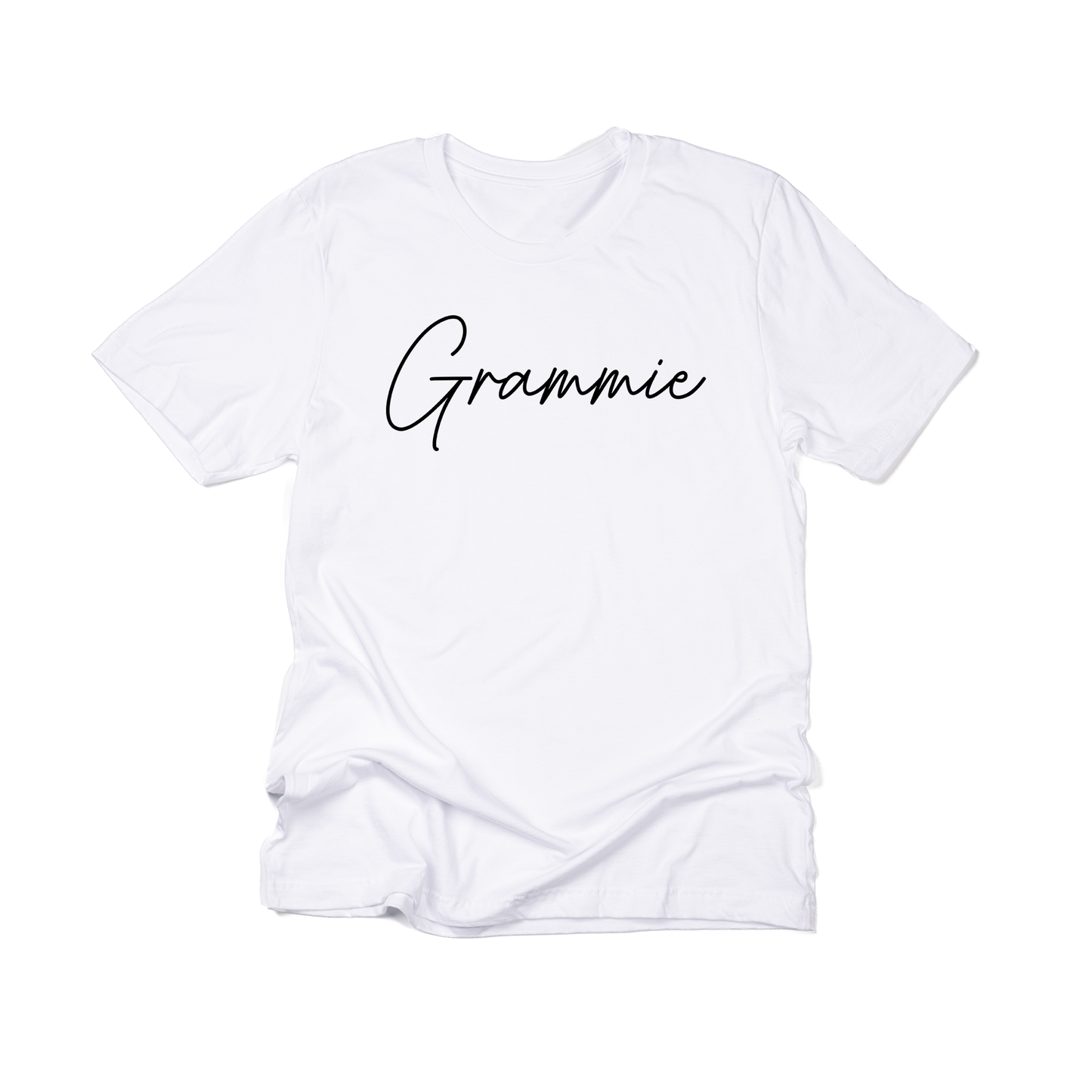 Grammie (Rose Script, Across Front) - Tee (White)