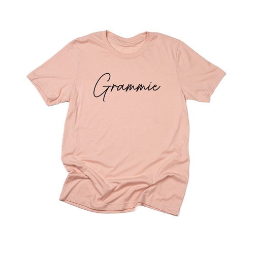 Grammie (Rose Script, Across Front) - Tee (Peach)