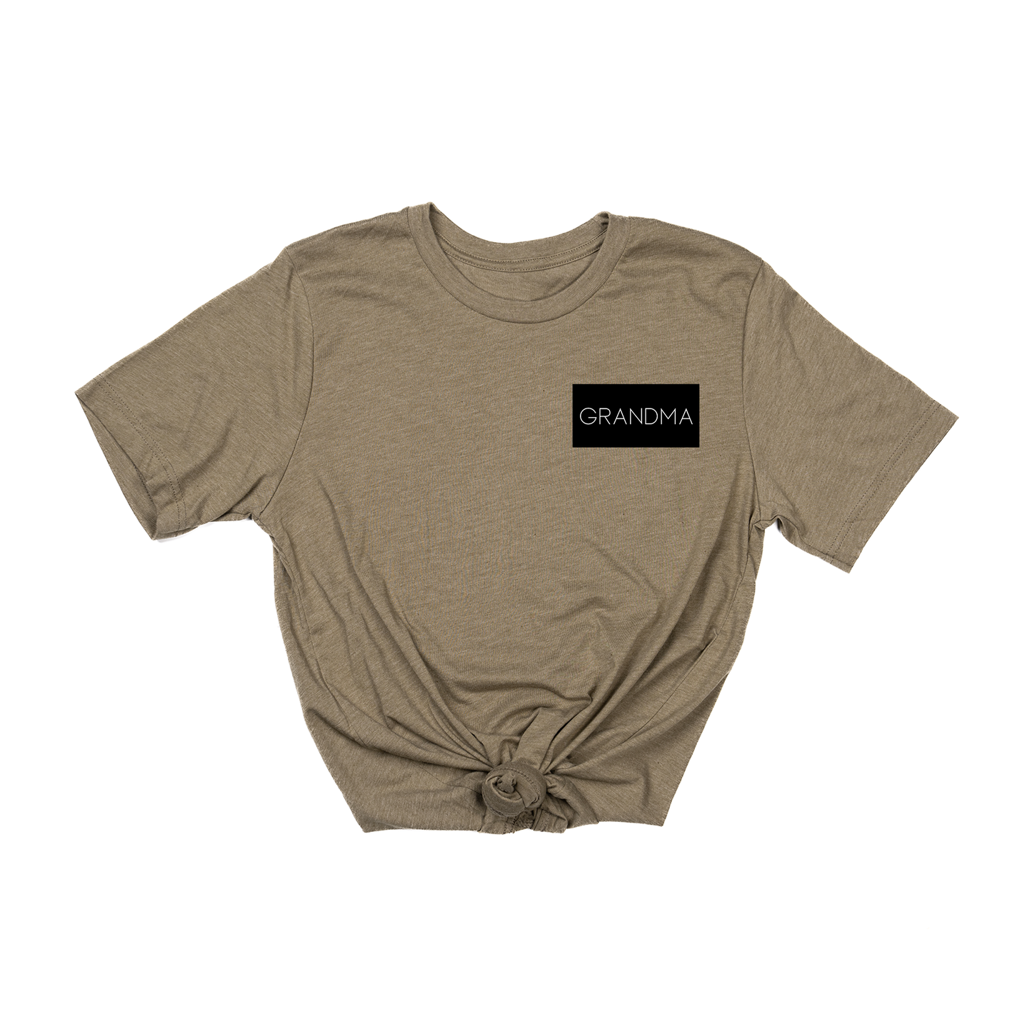 Grandma (Boxed Collection, Pocket, Black Box/White Text) - Tee (Olive)