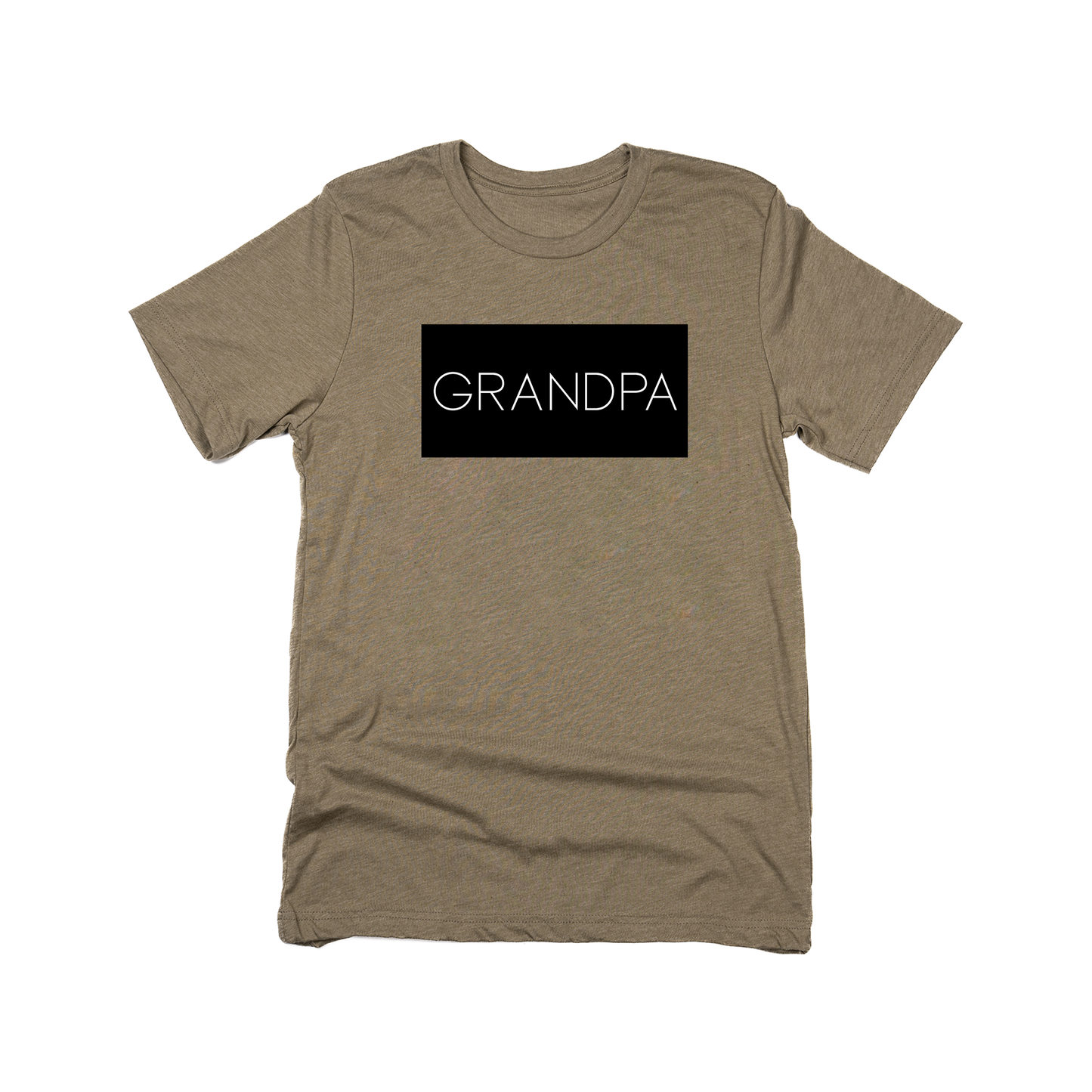 Grandpa (Boxed Collection, Black Box/White Text, Across Front) - Tee (Olive)