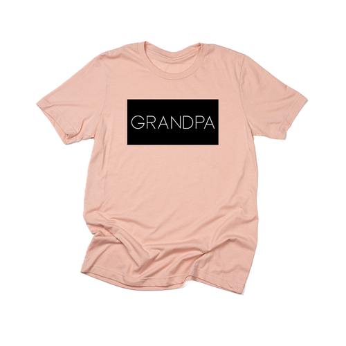 Grandpa (Boxed Collection, Black Box/White Text, Across Front) - Tee (Peach)