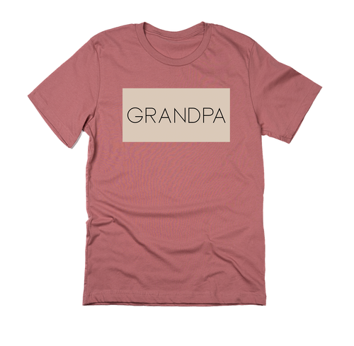 Grandpa (Boxed Collection, Stone Box/Black Text, Across Front) - Tee (Mauve)