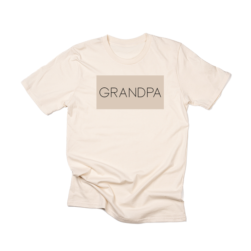 Grandpa (Boxed Collection, Stone Box/Black Text, Across Front) - Tee (Natural)