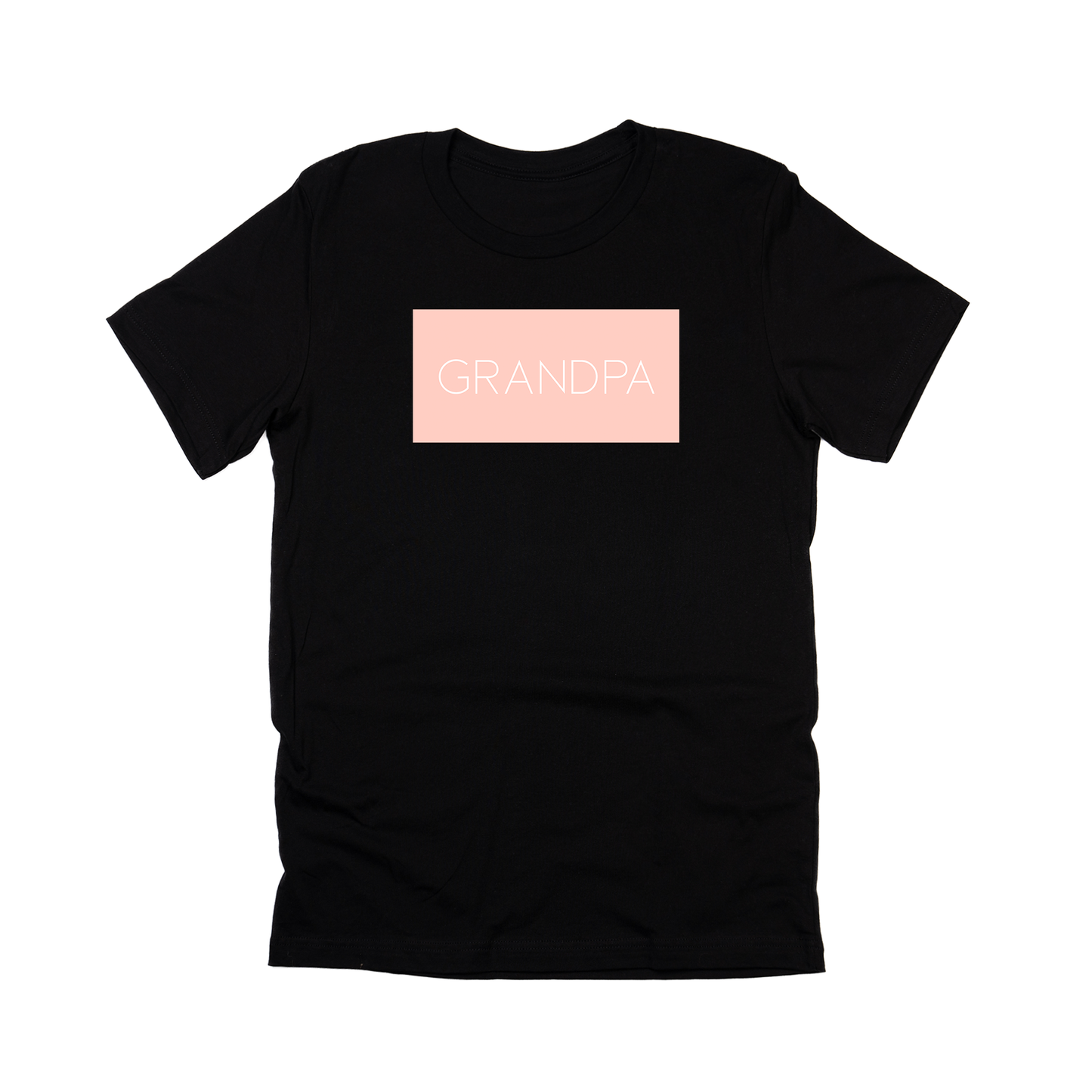 Grandpa (Boxed Collection, Ballerina Pink Box/White Text, Across Front) - Tee (Black)