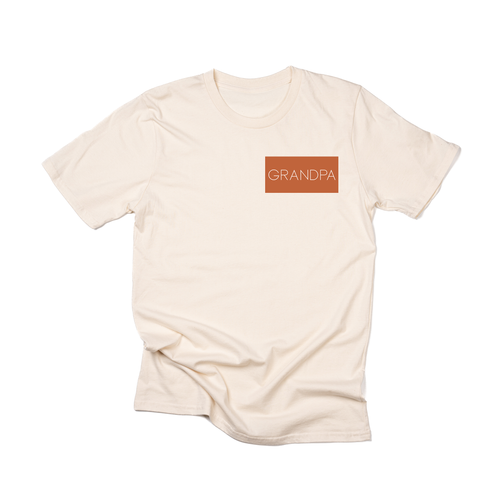 Grandpa (Boxed Collection, Pocket, Rust Box/White Text) - Tee (Natural)