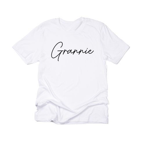 Grannie (Rose Script, Across Front) - Tee (White)