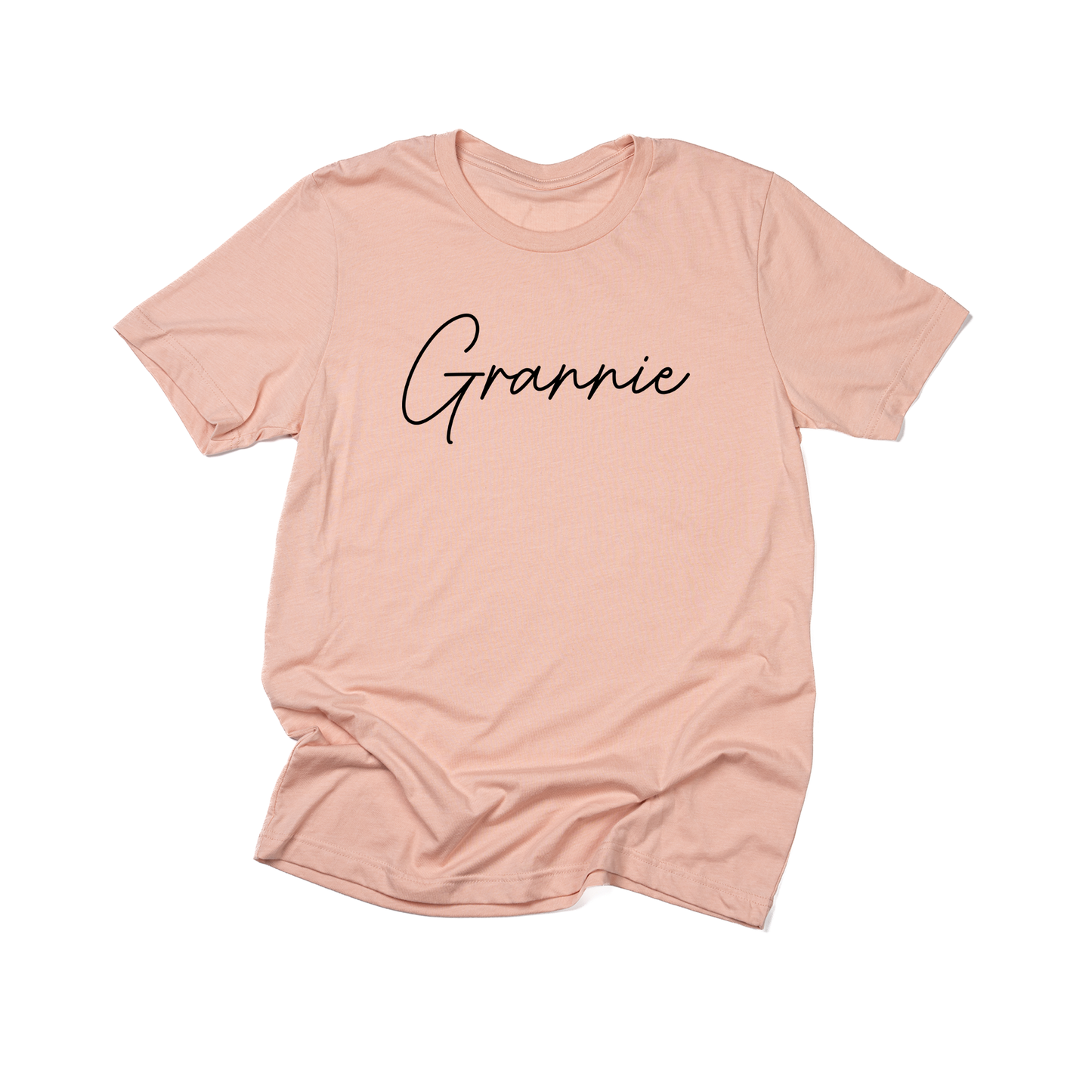 Grannie (Rose Script, Across Front) - Tee (Peach)