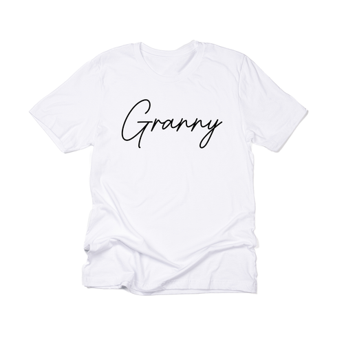 Granny (Rose Script, Across Front) - Tee (White)