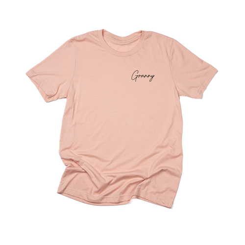 Granny (Rose Script, Pocket) - Tee (Peach)