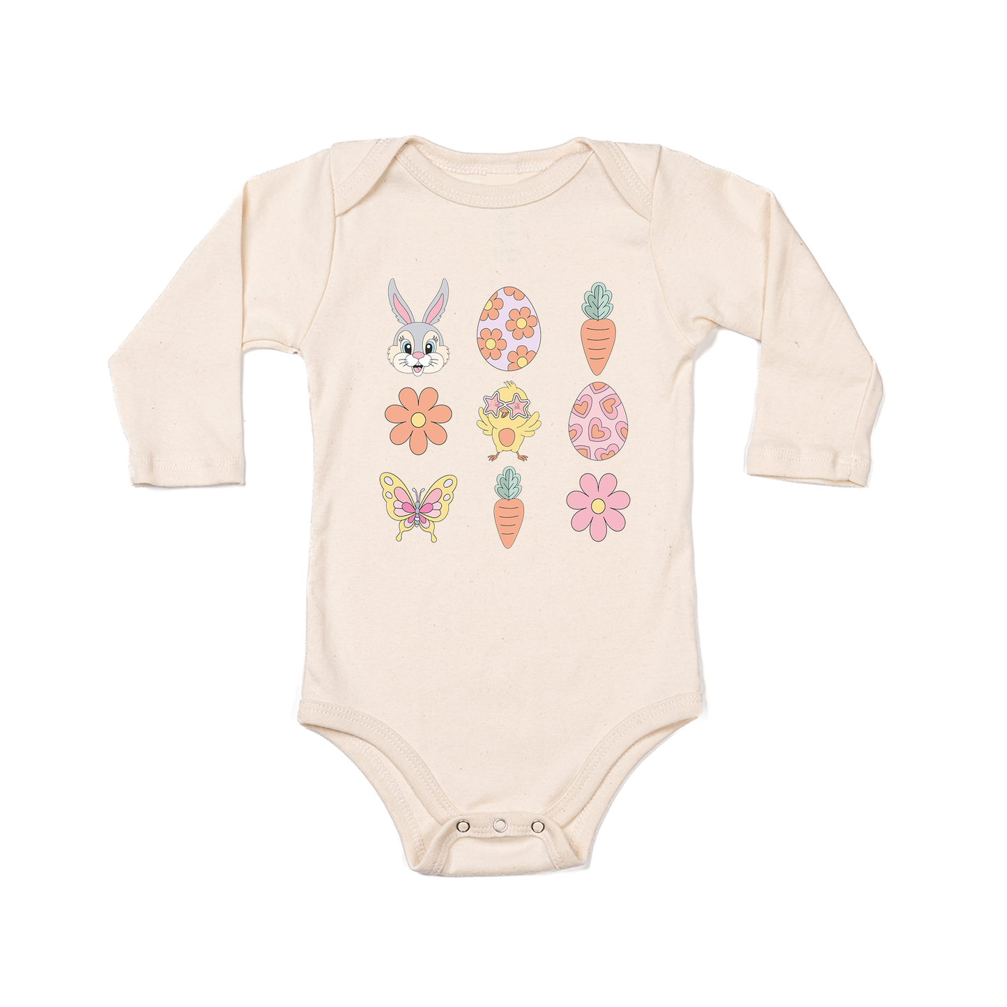 Groovy Easter Favorites - Bodysuit (Natural, Long Sleeve)