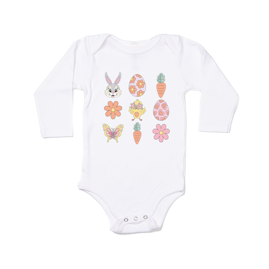 Groovy Easter Favorites - Bodysuit (White, Long Sleeve)