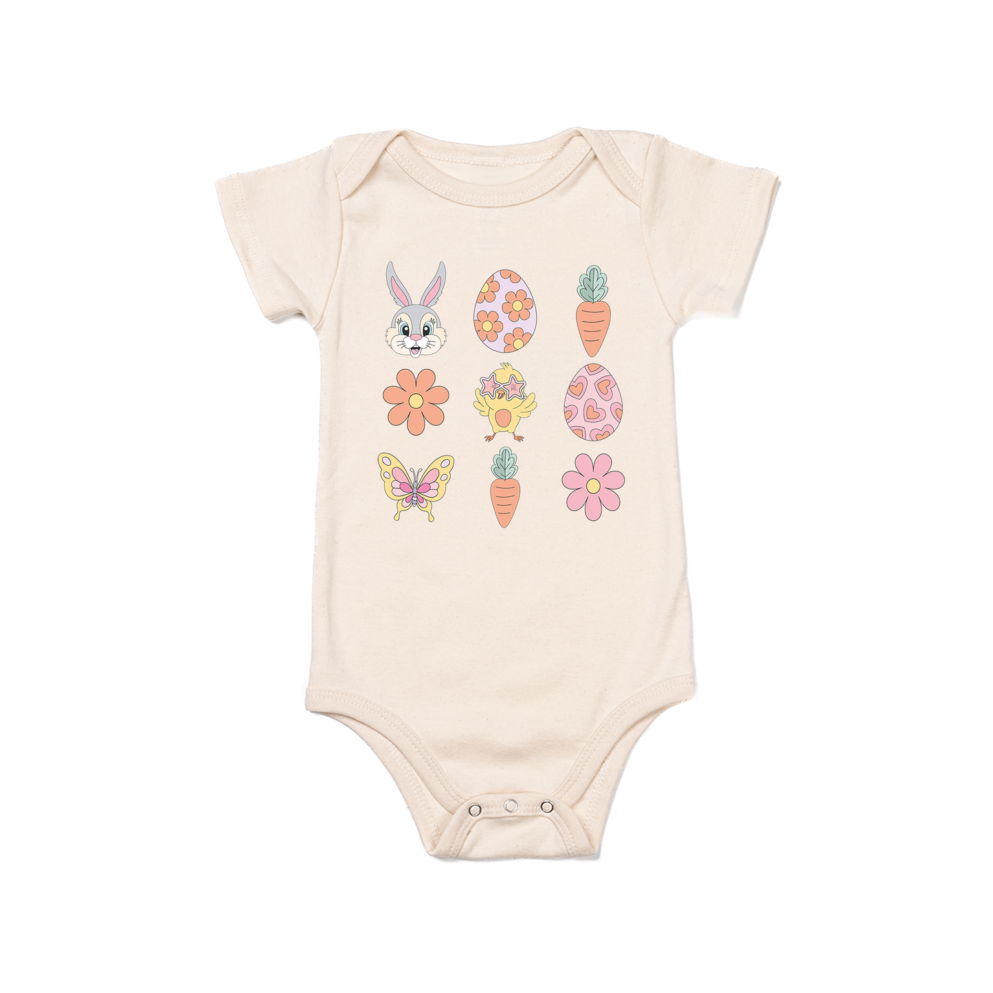 Groovy Easter Favorites - Bodysuit (Natural, Short Sleeve)