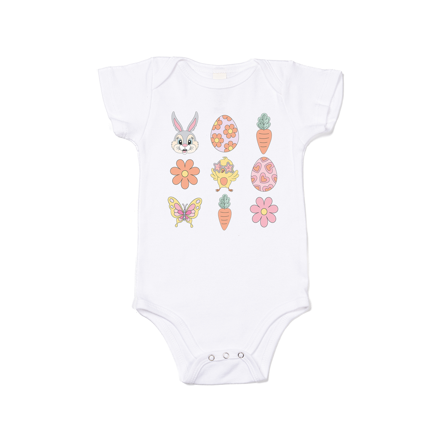 Groovy Easter Favorites - Bodysuit (White, Short Sleeve)