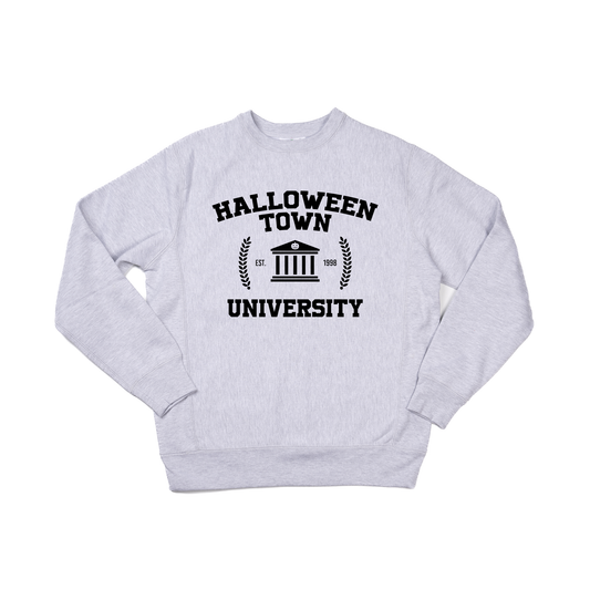 Halloween Town University (Black) - Heavyweight Sweatshirt (Heather Gray)