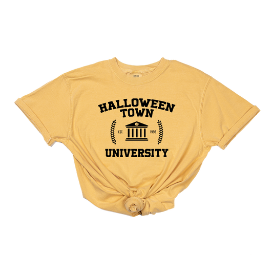 Halloween Town University (Black) - Tee (Vintage Mustard, Short Sleeve)