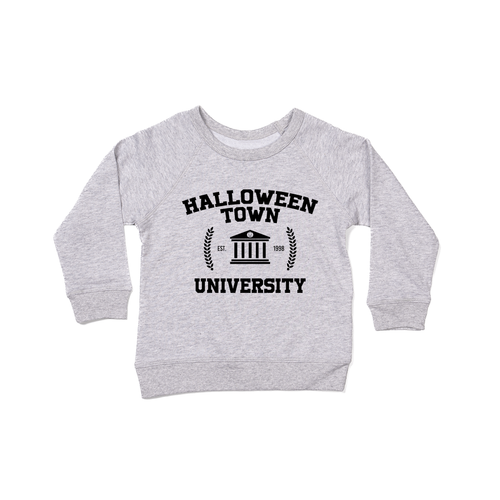 Halloween Town University (Black) - Kids Sweatshirt (Heather Gray)